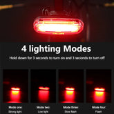 MTB Road Bike Rear Light USB Rechargeable LED Bike Tail Light Easy to Install Bicycle Warning Taillights for Night Riding Safety